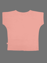 Girls Casual Half Sleeves Printed Crop Top - Pink