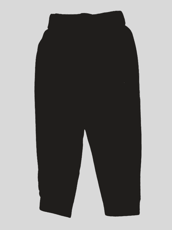 Girls Leisure Plain Rib Waist Track Pant With Rib  - Navy Blue