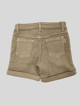Girls Casual Plain Jeans Shorts Fixed Waist - Grey