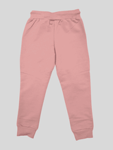 Girls Leisure Plain Rib Waist Track Pant With Rib - Purple