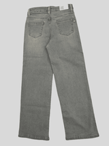 Girls Casual Plain Jeans Pant Fixed Waist - Grey