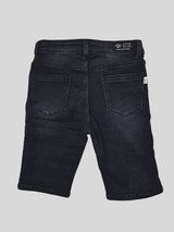 Girls Casual Plain Jeans Shorts Fixed Waist - Navy Blue