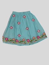 Girls Traditional Sleeves Less Long Choli - Blue