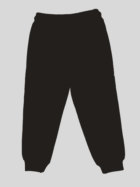 Boys Leisure Plain Rib Waist Track Pant With Rib - Navy Blue