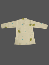 Boys Traditional With Work Dhoti Kurta Set - White