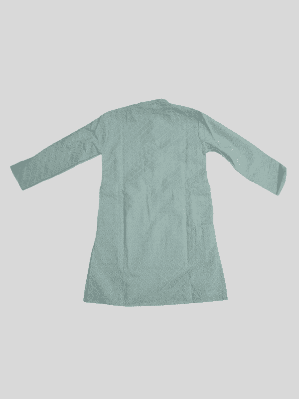 Boys Traditional With Work Dhoti Kurta Set - Blue