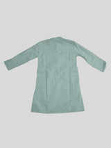 Boys Traditional With Work Dhoti Kurta Set - Blue