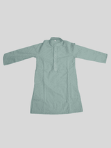 Boys Traditional With Work Dhoti Kurta Set - Blue