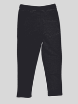 Boys Leisure Plain Rib Waist Track Pant W/O Rib - Navy Blue