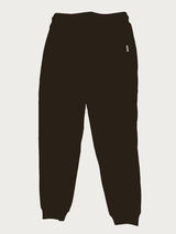 Boys Leisure Plain Elastic Waist Track Pant With Rib - Black