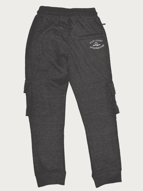Boys Leisure Plain Elastic Waist Track Pant With Rib - Blue