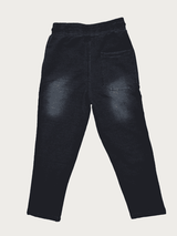 Boys Leisure G-6 Plain Elastic Waist Track Pant W/O Rib - D.Blue