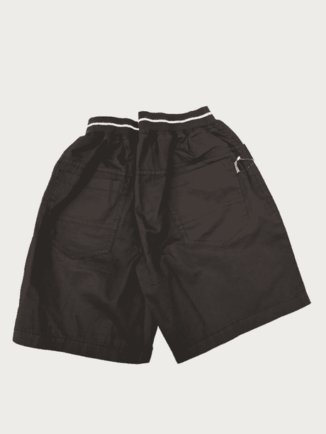 Boys Casual Plain Cotton Shorts Full Elastic - Navy Blue