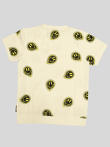 Boys Casual Half Sleeves Printed Round Neck T-Shirt - White