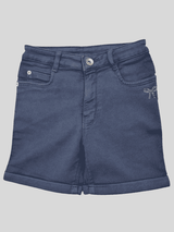 Girls Casual Plain Jeans Shorts Fixed Waist - L.Blue