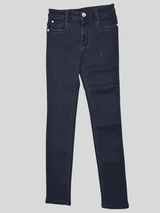 Girls Casual Plain Jeans Pant Fixed Waist - Dark Blue