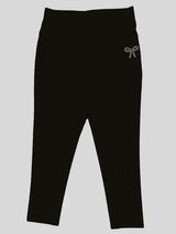 Girls Casual Plain Jeans Jeggings W/O Rib - Black