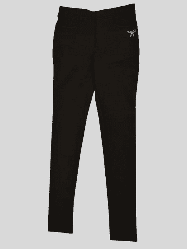 Girls Casual Plain Jeans Jeggings W/O Rib - Navy Blue