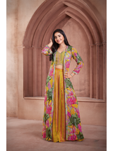 Girls Traditional Full Sleeves Long Choli - Yellow