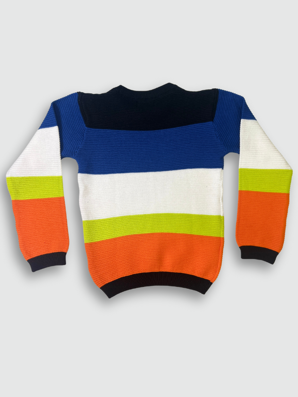 Boys' short-sleeve T-shirt with a white-to-grey ombre effect, a blue-accented graphic of a figure, and the black text 'Rock 'n' Roll' at the bottom.